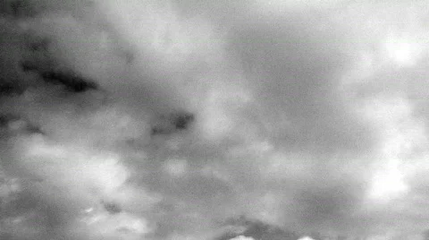 BW Clouds toward camera Stock Footage 622529