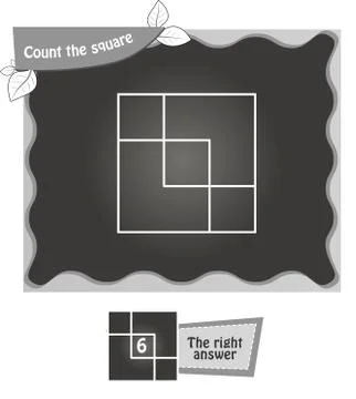 BW Count the squares Stock Illustration
