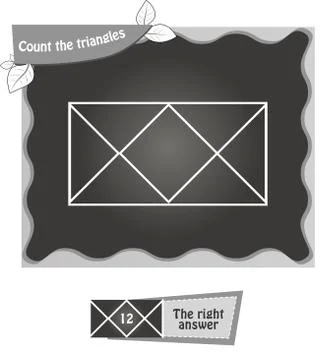 BW Count the triangles  Stock Illustration