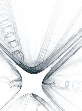 BW drawing of explosion of flash Stock Illustration