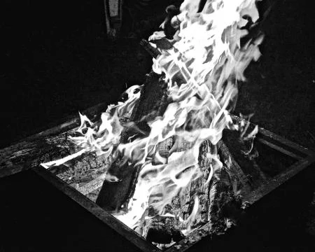 BW fire Stock Photos