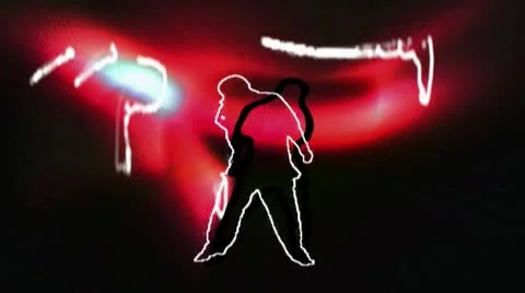 B&amp;W FLICKER DANCE G2G Stock Footage 8918540