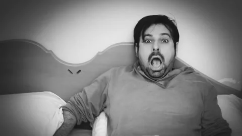 BW Ghost reaction Stock Footage 156510689