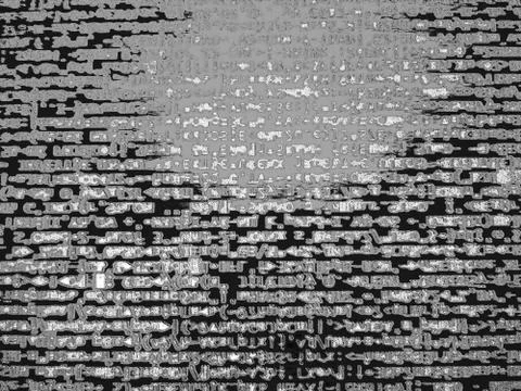 BW hacker code illustration background Stock-Illustration