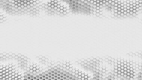 BW hexagrid background with place for text or logo. Slow waves motion. Loop. Stockbeeldmateriaal 94293041