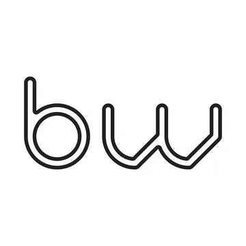 Bw initial letter vector logo icon Stock-Illustration