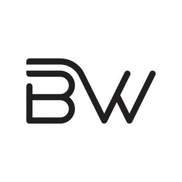 Bw initial letter vector logo Stock-Illustration
