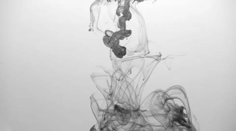 B&amp;W ink in water Stock Footage 31394678