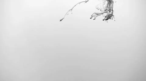 B&amp;W ink in water Stock Footage 31770886