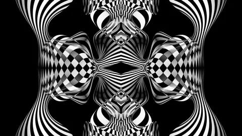 Bw Mirrored Looping Animation Stock Footage 73313901