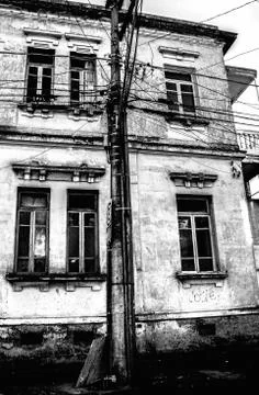 Bw old construction Stock Photos