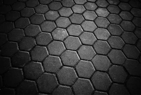 B&amp;w pavement cell blocks texture background Stock Photos