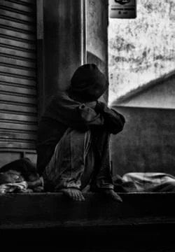 Bw poverty Stock Photos