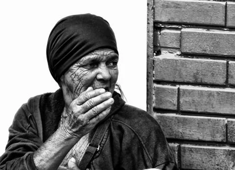 Bw poverty Stock Photos