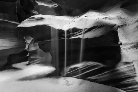 B&amp;W sand falling Stock Photos