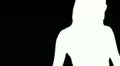 B/W silhouette female upper body head slow turn happy HD Footage