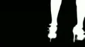 B/W silhouette legs with high heel shoes posing HD Footage