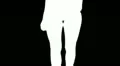 B/W silhouette legs hips and butt posing HD Footage