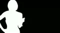 B/W silhouette upper body medium woman with cocktail HD Footage