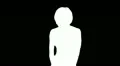 B/W silhouette upper body stretching of arms HD Footage