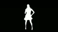 B/W silhouette woman dancing modern 1 HD Footage