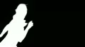 B/W silhouette woman dancing salsa medium upper body 2 HD Footage
