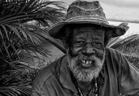 Bw smiling man Stock Photos