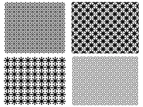 B&amp;w textures Stock-Illustration