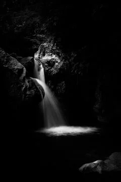 BW Waterfall 3 Stock Photos