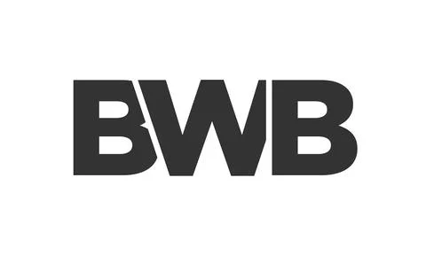 BWB logo design template with strong and modern bold text. Initial based ve.. Stock Illustration