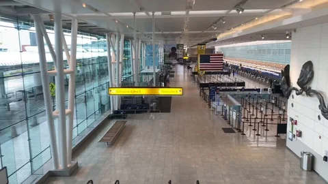 BWI Airport Empty Midday Due to COVID-19 Video stock 129061391