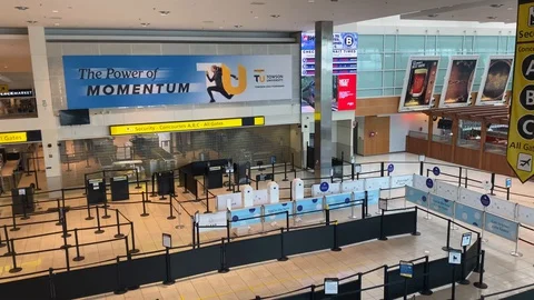BWI Airport Empty Midday Due to COVID-19 Video stock 129061495
