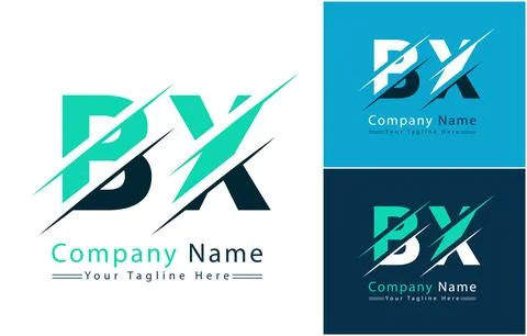 BX Letter Logo Vector Design Concept Elements 库存插图
