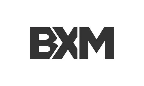 BXM logo design template with strong and modern bold text. Initial based ve.. Stock Illustration
