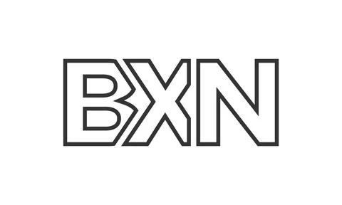 BXN logo design template with strong and modern bold text. Initial based ve.. Stock Illustration