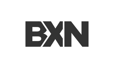 BXN logo design template with strong and modern bold text. Initial based ve.. イラスト素材