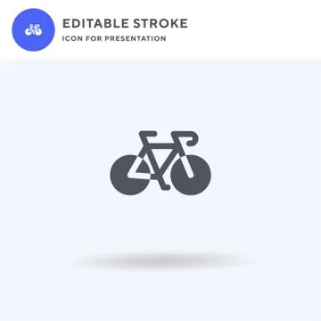 Bycicle icon vector, filled flat sign, solid pictogram isolated on white, log Stock Illustration