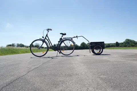 Bycicle with trailer Foto stock