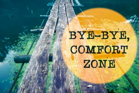 Bye-bye, comfort zone Stock Photos