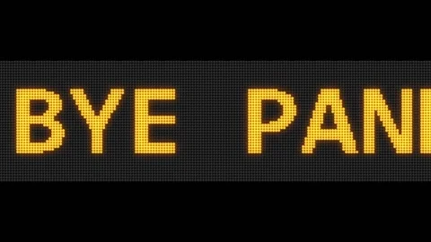 Bye Bye Pandemic - LED lights effects. Stock Footage 171418149