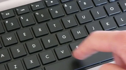 'Bye Bye' Typing Keyboard Stock Footage 80550673