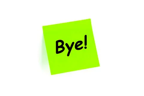 Bye concept on a note 스톡 일러스트