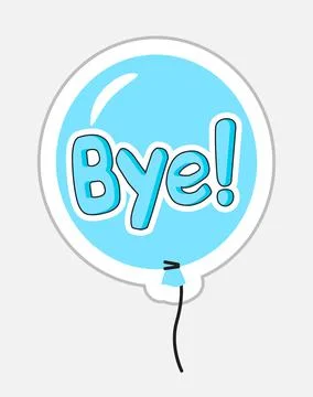 Bye sticker in retro style Stock Illustration
