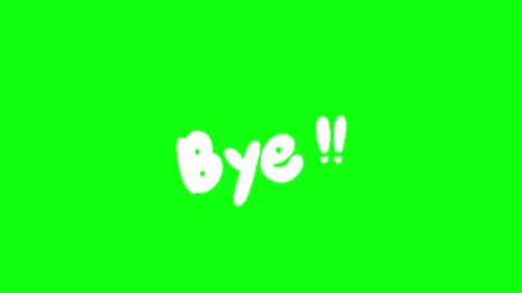 Bye Text Animation Green Screen Stock-Footage 336260212