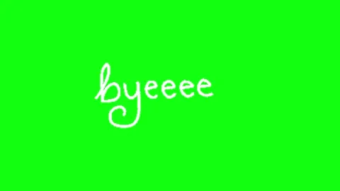 Bye Text Animation Green Screen Stock Footage 336260213