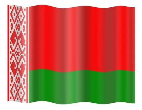 Byelorussia flag Stock Illustration