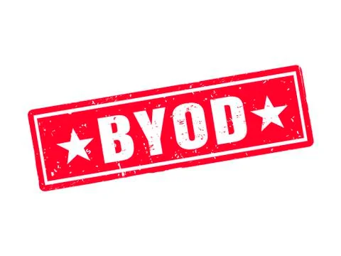 Byod red stamp style Stock Illustration
