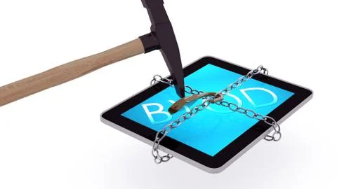 BYOD Tablet unchained Stock Illustration