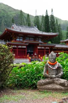 Byodo Temple on Oahu Stock Photos