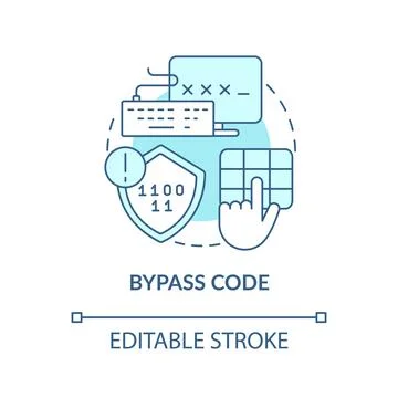 Bypass code blue concept icon Stock Illustration